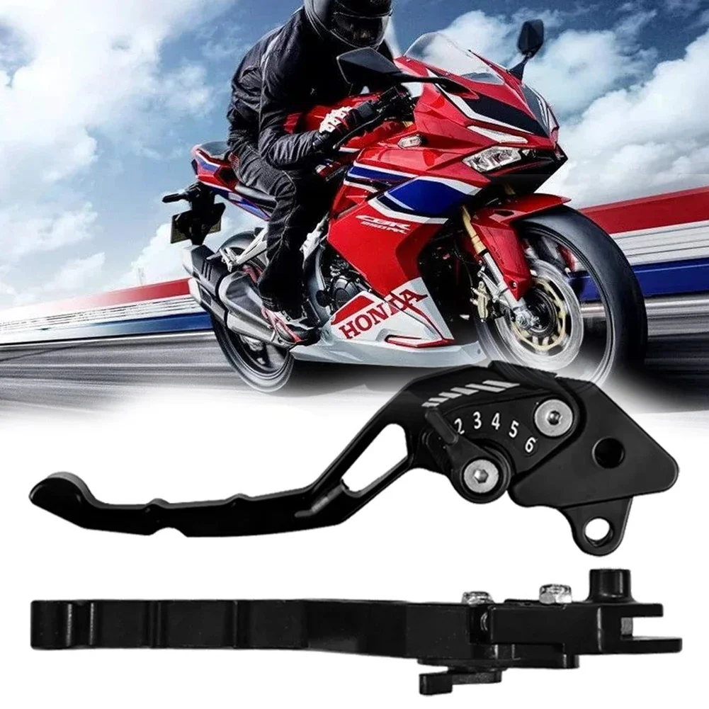 Motorcycle CNC Aluminum Alloy Short Brake Clutch Levers Adjustable Handle Grip Pair Universal Modification Handle Set