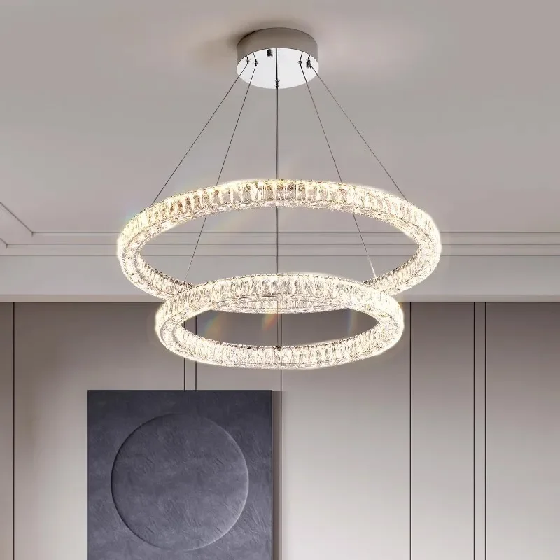 for Italian Luxury Crystal Chandelier High End Living Room Bedroom Dining Hall Main Lamp Atmosphere Lighting New Cross Border