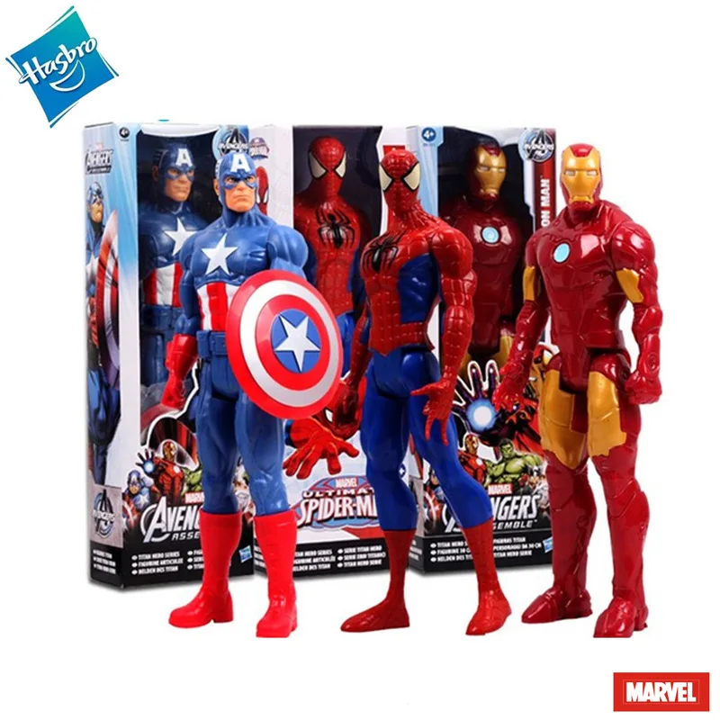 

Hasbro Genuine Boxed Large Spider-Man Iron Man Team America Panther Werewolf 12 Inch 29cm Figure Doll Ornament Toys