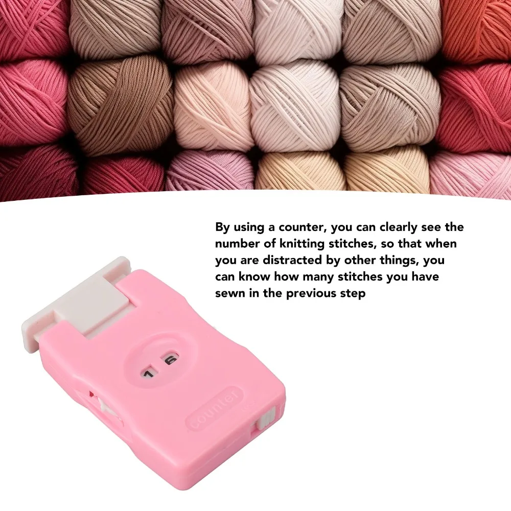 2Pcs Plastic Knitting Stitch Counter Slide Type Lightweight Design Crochet Row Counter Knitting Needle Marker For DIY Craft