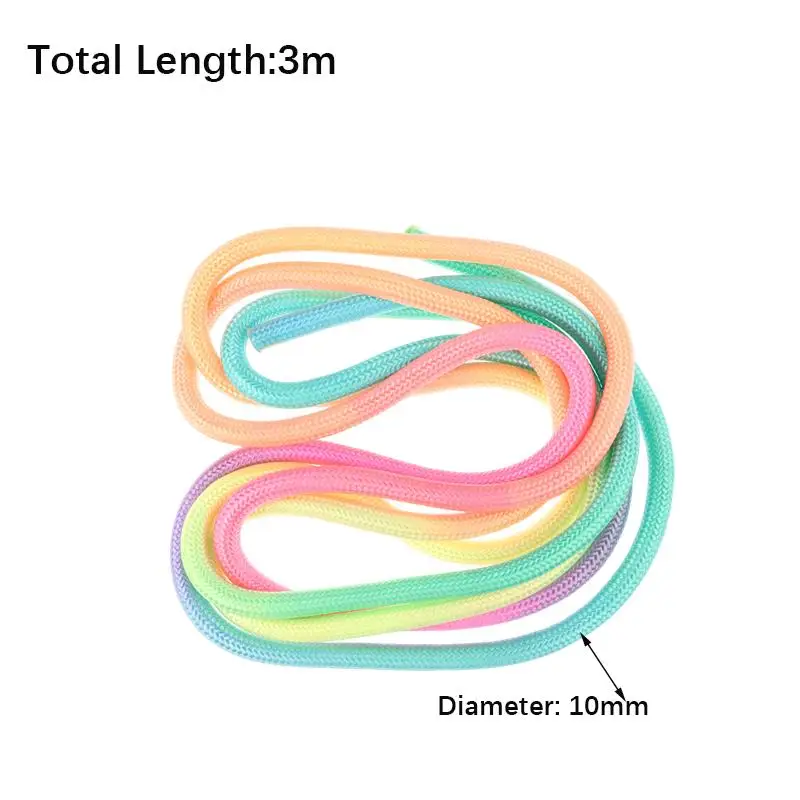 #1Pc  Gymnastics Arts Rope Jumping Rope Fitness Rainbow Color Sports Training Rope Rhythmic Gymnastics Rope Sport Tool
