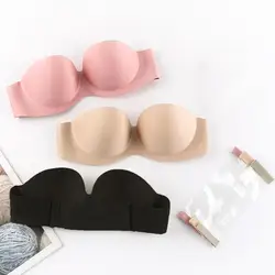 Women Sexy Strapless Bra Solid Invisible Push Up Bras Underwear Seamless Without Straps Bralette Lingerie Underwear Intimates