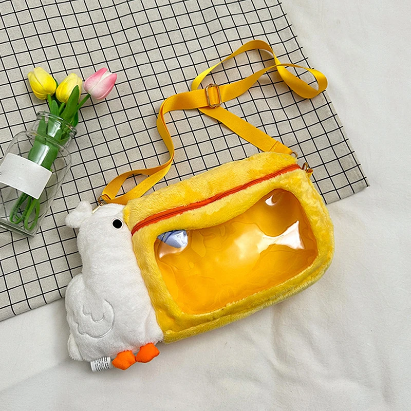 Cute Cartoon Pelican Bird Pencil Cases Plush Makeup Bag Pen Bag Stationery Storage Bag Zero Wallet Pencil Pouch School Supplies