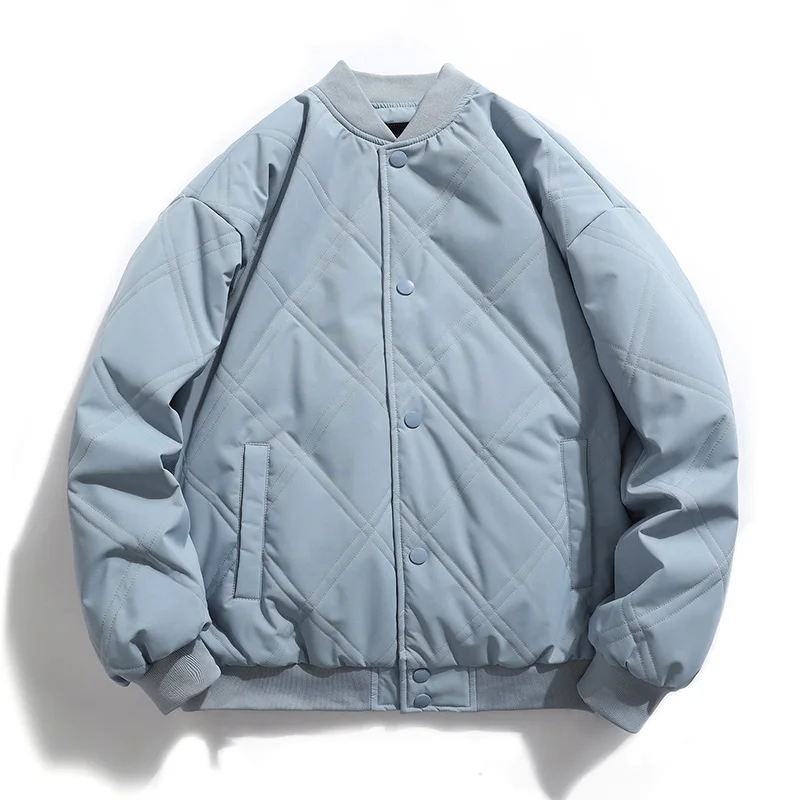 

Парка с длинным рукавом, пальто большого размера для мужчин и женщин, утепленное стеганое пальто, осень-зима, пара, хлопковая зимняя одежда, мужская однотонная флисовая куртка