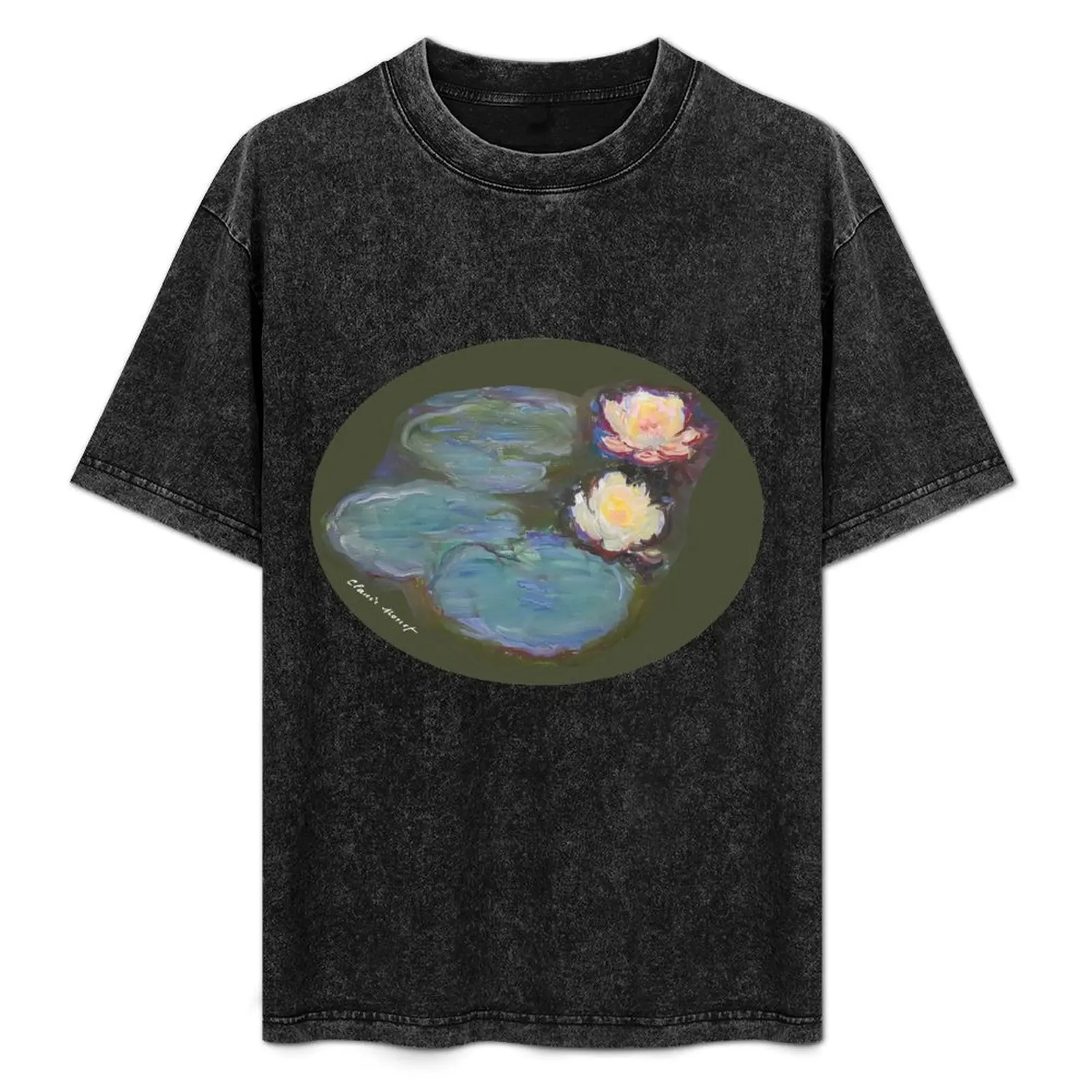 

Monet's Water Lillies T-Shirt Plus Size Loose Short Sleeve Top