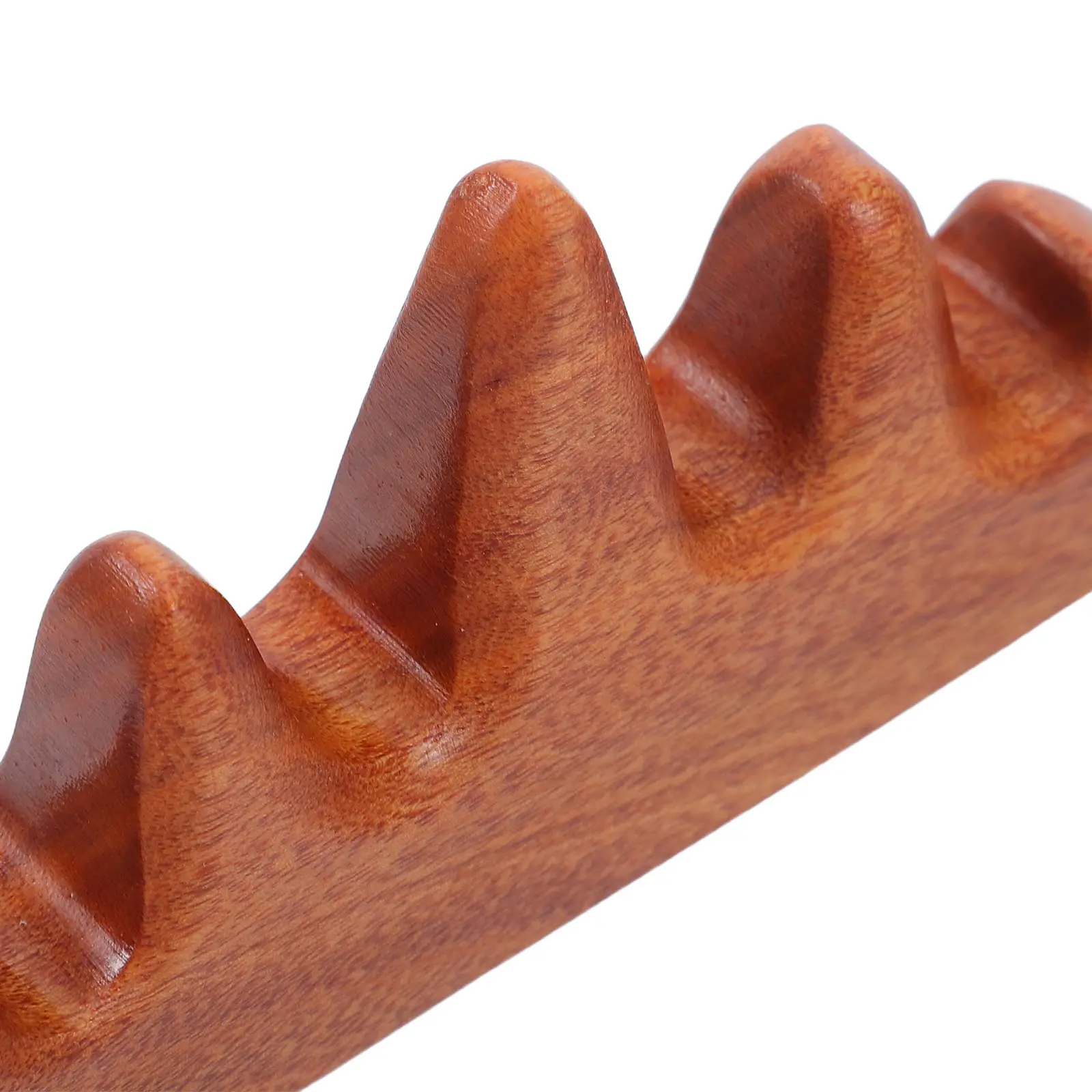 Rosewood Chinese Calligraphy Brush Holder with Mountain Design – Stable Brush Rest Stand for Painting, Writing, Drawing