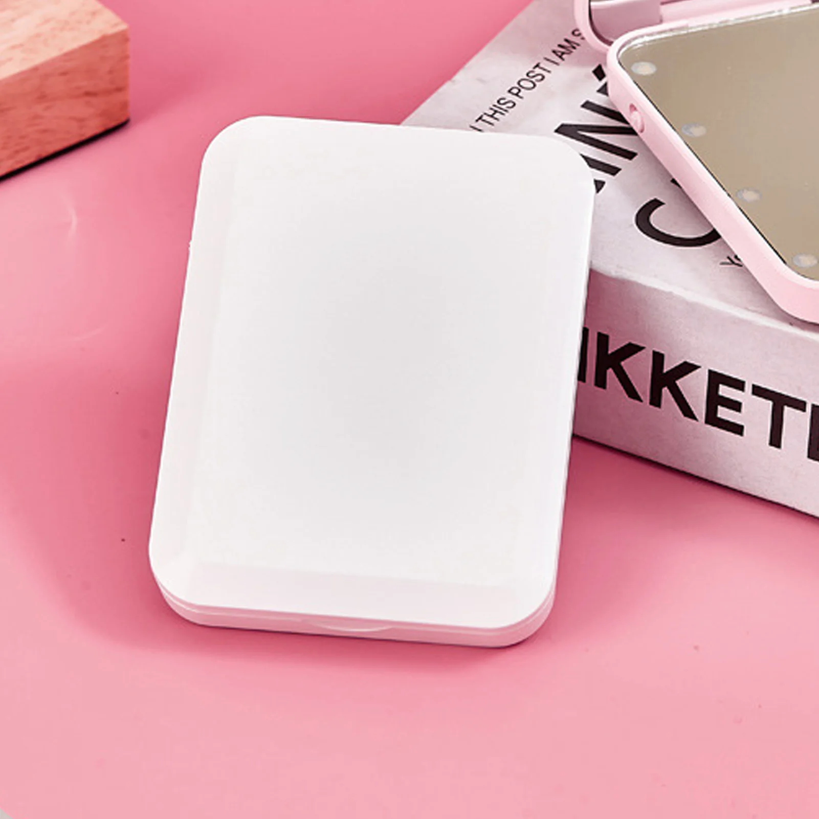 ポータブル照明付きトラベルミラー拡大機能またはバッグ用のライト付き両面高輝度ハンドヘルドLEDミラー