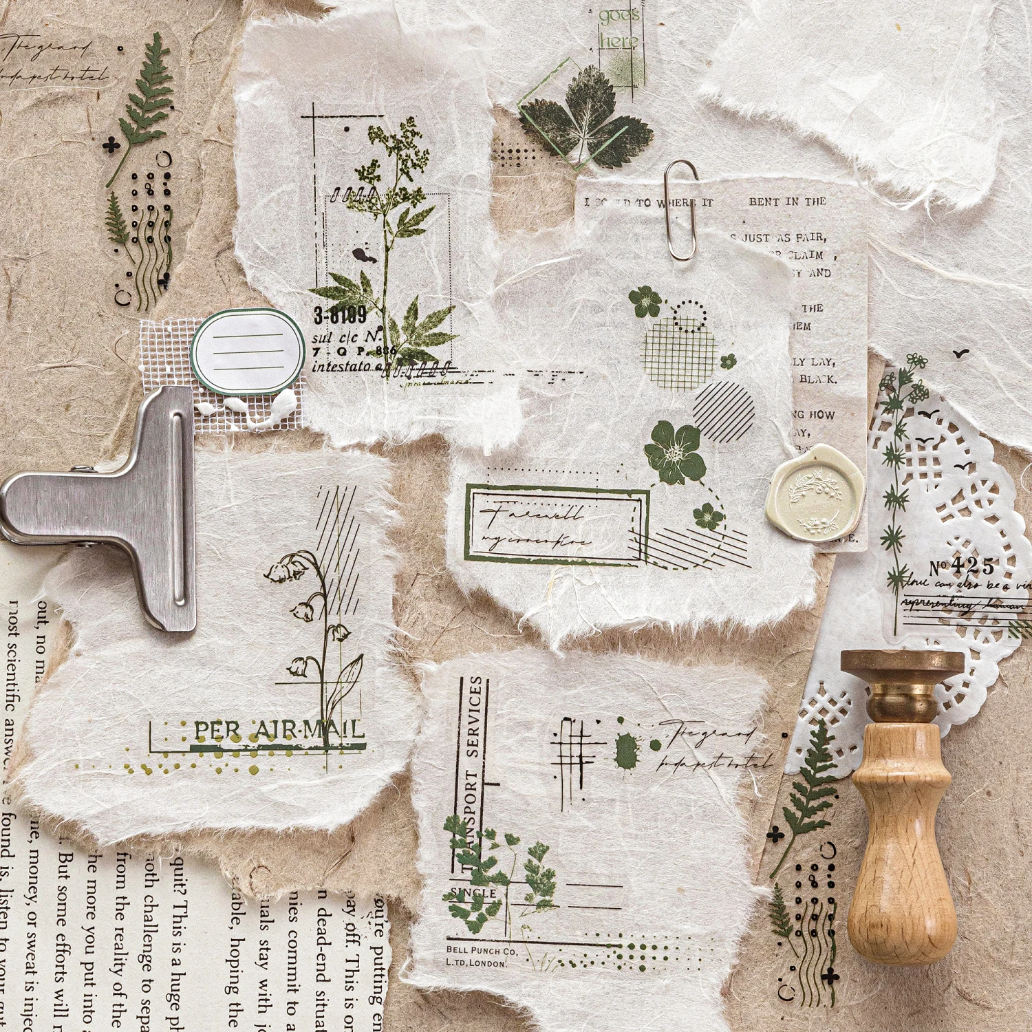 12 حزمة/وحدة سلسلة نقوش الوقت ملصق PET مزخرف لطيف وجميل #4