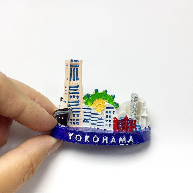 

Creative Exquisite Japan Yokohama Style Creative Landmark Building Resin Cultural Creative Refrigerator Magnet Villa Wall Sticke