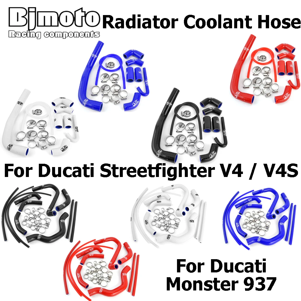 

Streetfighter V4 / V4S Motorcycle Silicone Radiator Coolant Hose kit Water-cooled Pipes Tube For Ducati Monster 937 2021-2025