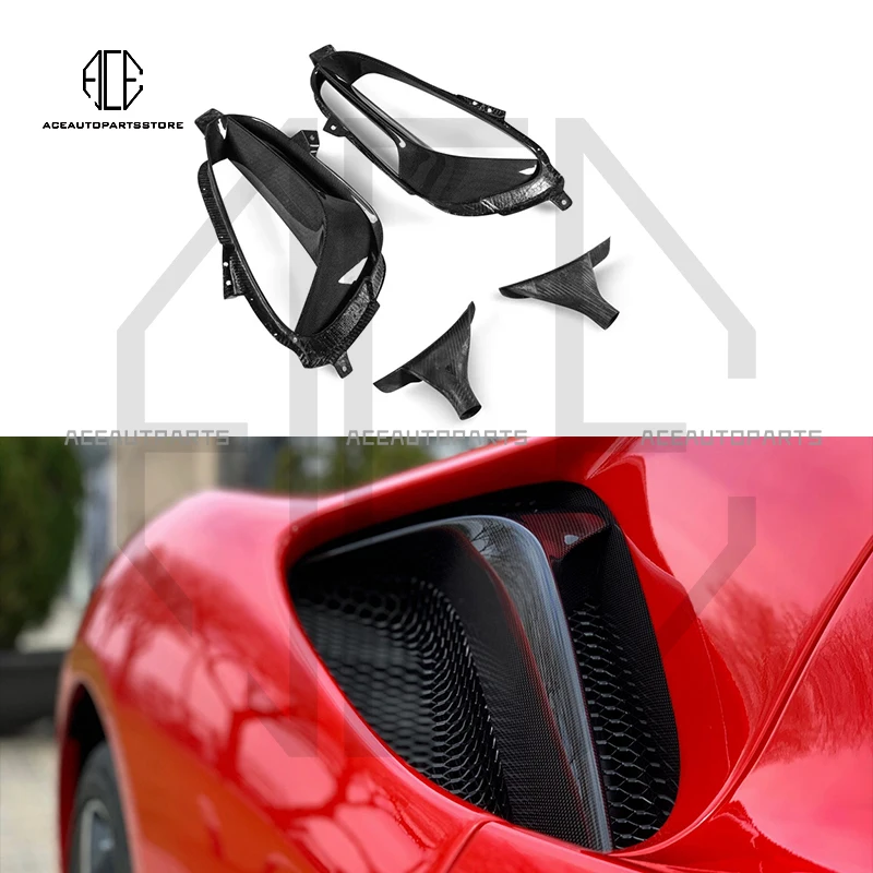 

Dry Carbon Fiber OEM Style Side Vent Air Intake for Ferrari SF90 Rear Fender Air Intake Replacement Parts
