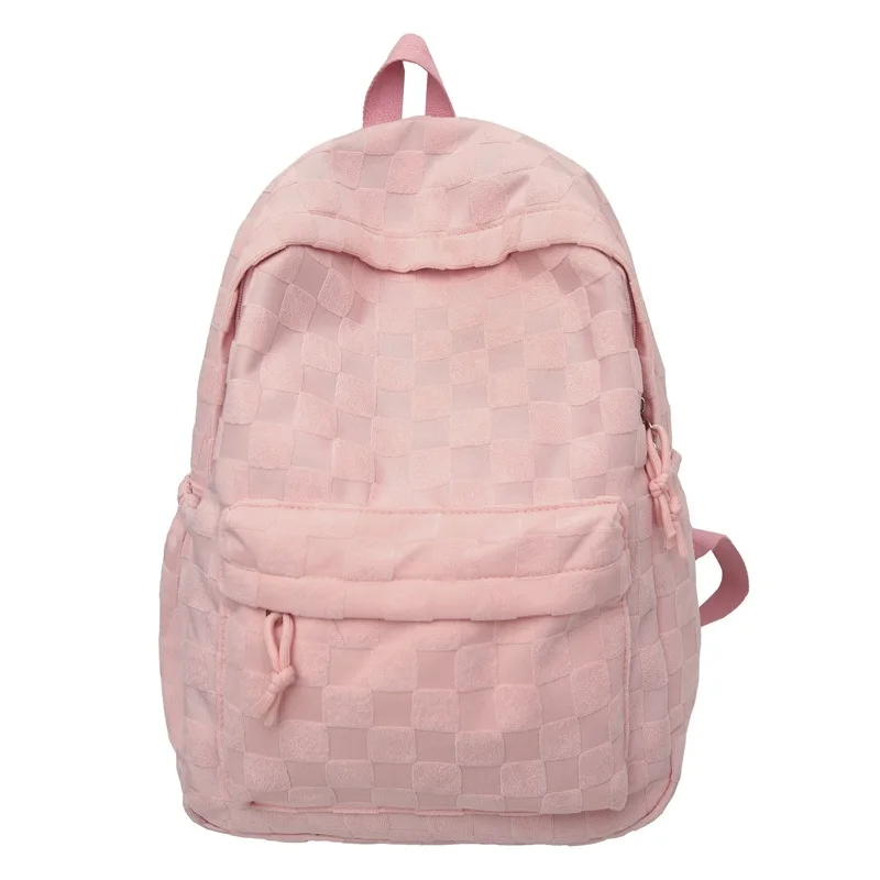 2025 New Checkered Fashion Versatile Backpack with Large Capacity for Middle and High School Students, Backpack