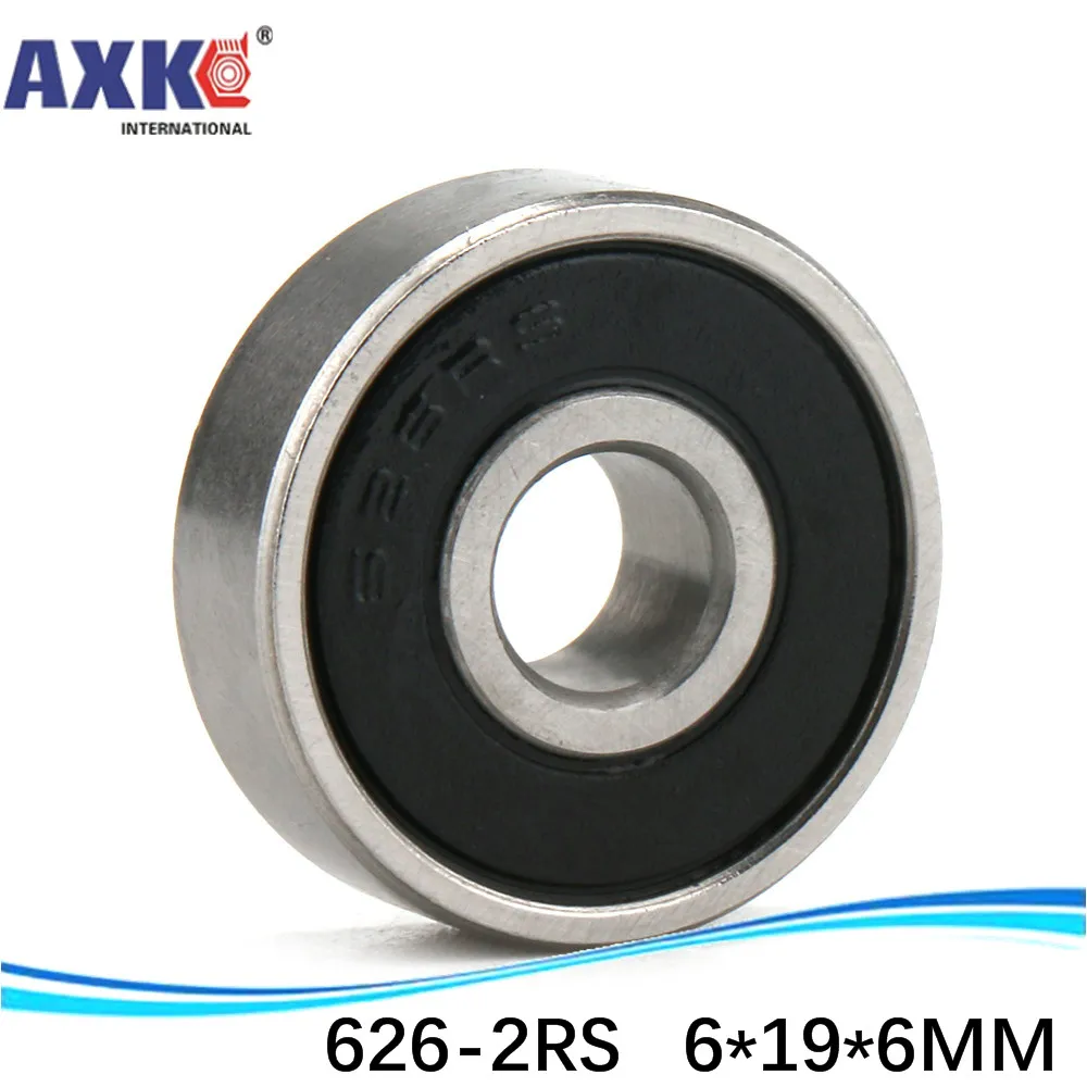 

Sealing Cover Deep Groove Ball Bearing Free Shipping Double Rubber 50pcs 626-2RS 6*19*6 Mm Inch Bearing AXK Steel Ra 0.8 * Rich