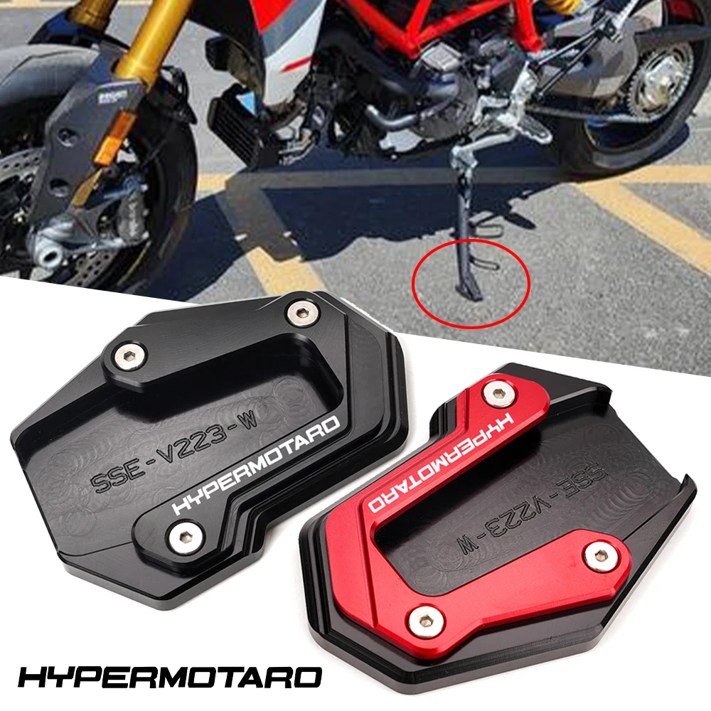 

2025 For Ducati Hypermotard 950 SP Hypermotard 698 796 821 939 Motorcycle Side Stand Extension Plate Kickstand Parking Support
