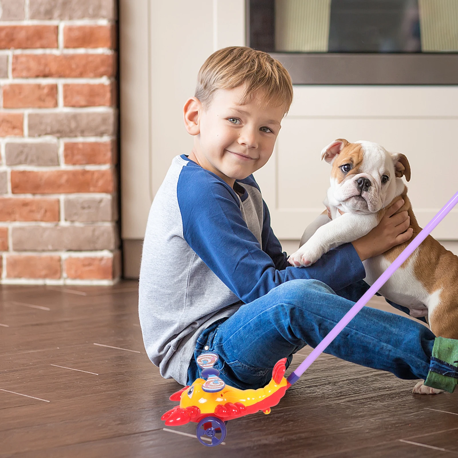 Baby Walking Developmental Toy Novelty Lobster Push and Pull Toy for Toddlers Fuuny Animal Balance Walker for Toddlers