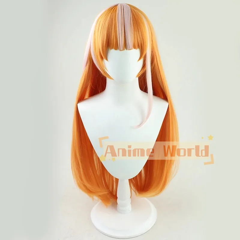 Peluca de Cosplay de Anime Uma Musume Pretty Derby Akikawa Yayoi, accesorio para fiesta de Halloween, pelo sintético de fibra resistente al calor + gorro de peluca