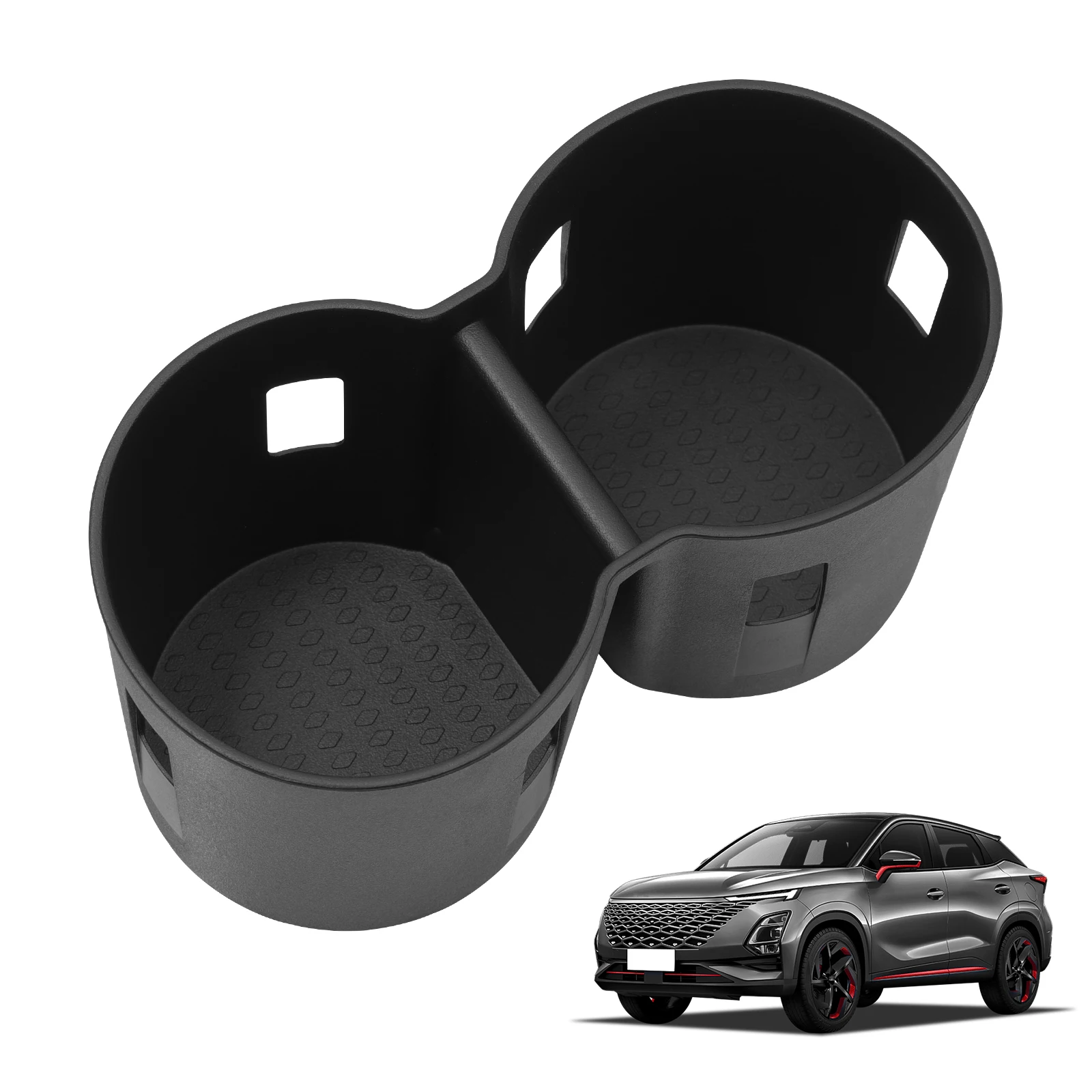 

Chery OMODA 5 C5 FX Fuel 2022-2025 TPE Держатель для чашки на центральной консоли Вставка Противоскользящий ящик для хранения Лоток-органайзер для салона автомобиля