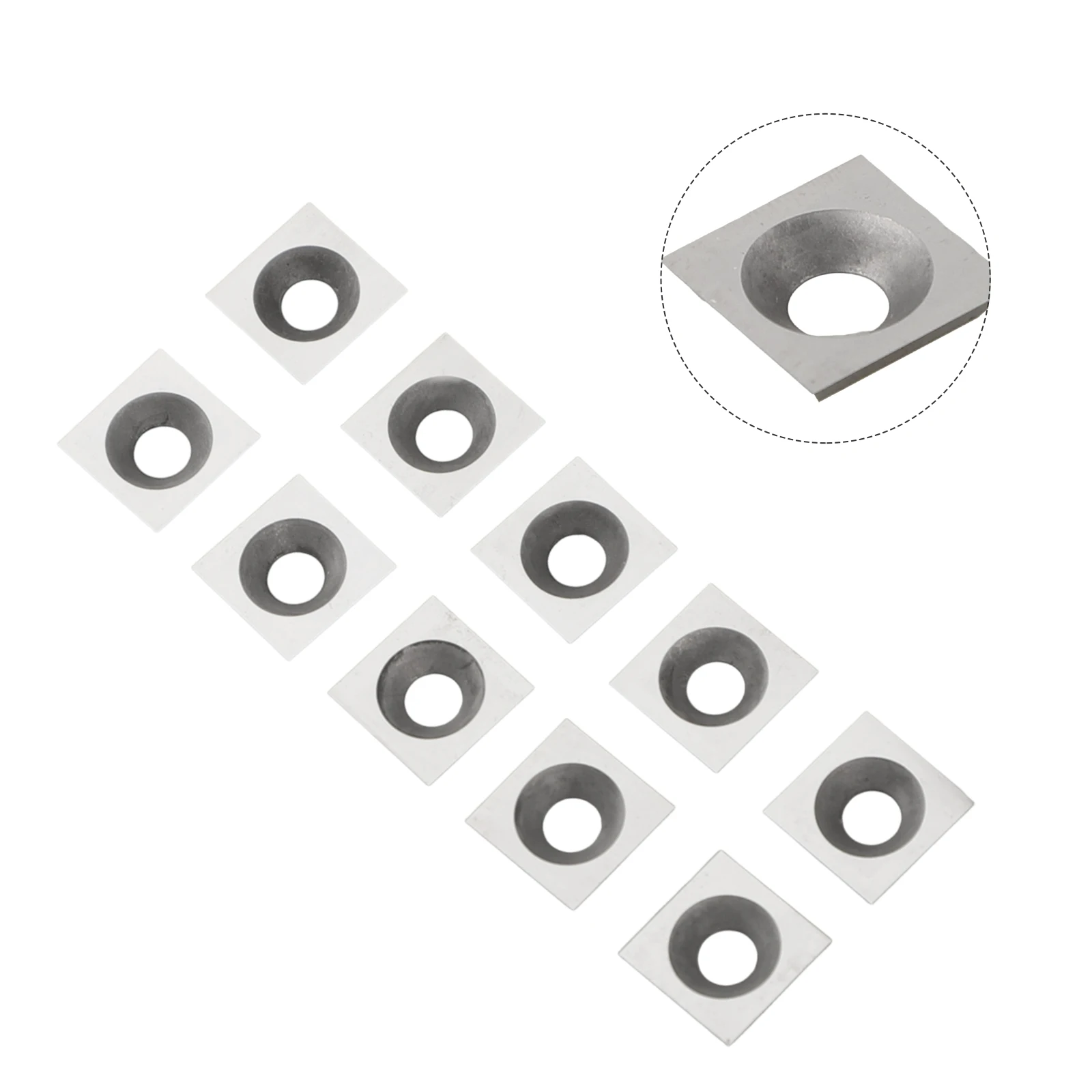 

Square Straight Carbide Inserts For Woodworking Machine Replacement 4 Sharpened Edges Carbide Inserts 10 Pieces