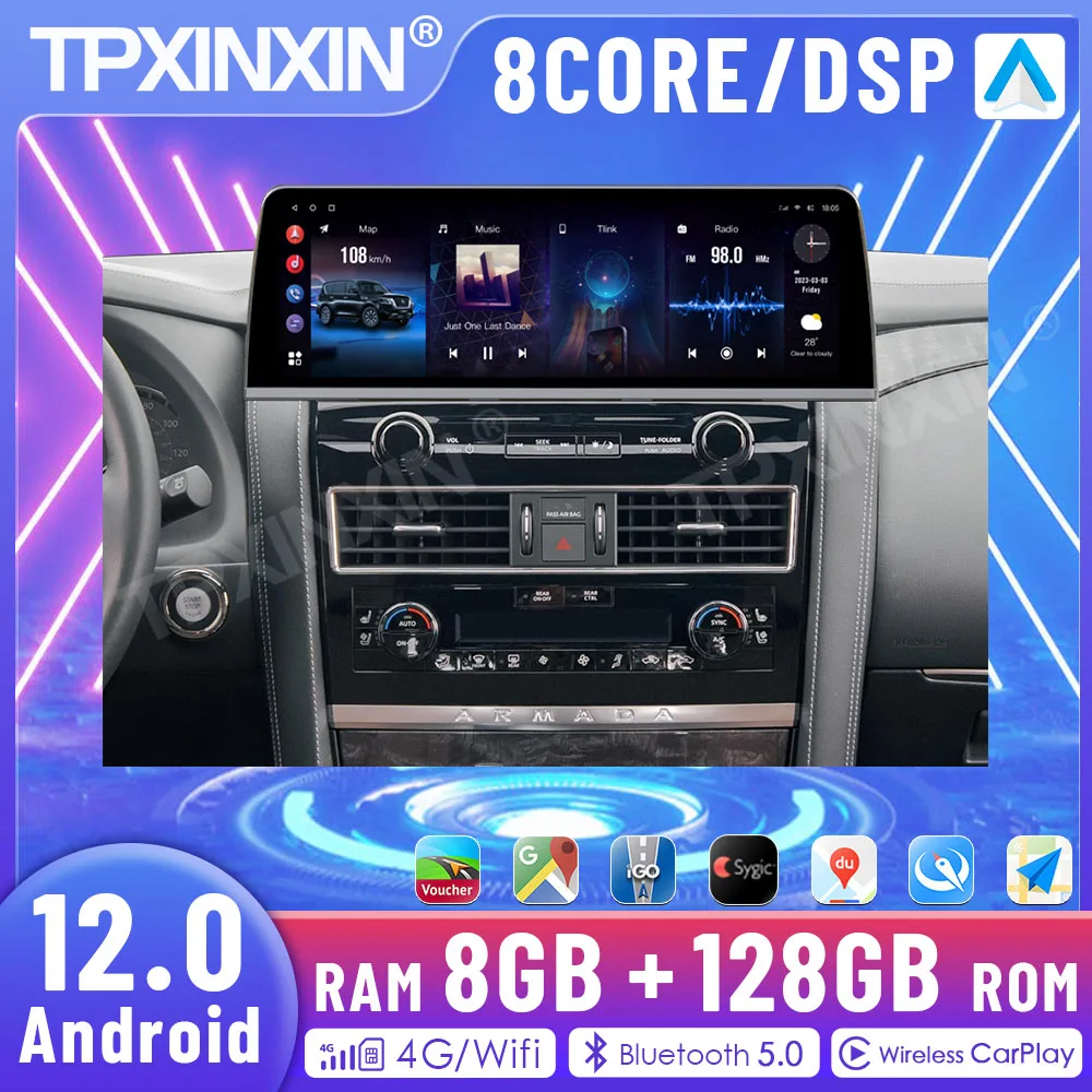 Tesla Touch Screen 16.9 inch Android12 For Nissan Patrol Amanda 2010-202１ Car Radio Stereo GPS Auto Navigation Multimedia Player