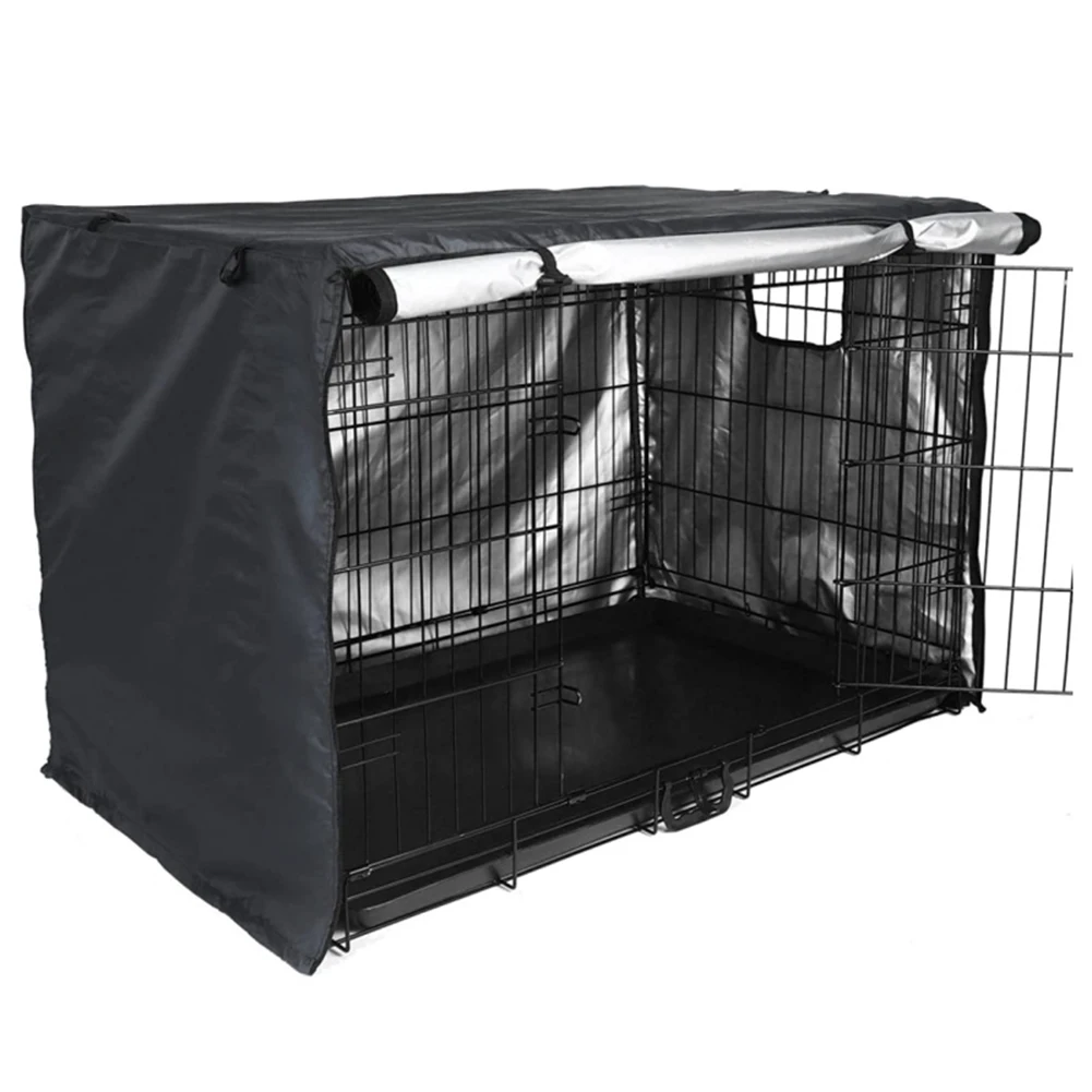 

Practical Oxford Cloth For dog Cage Cover with Breathable Design for 24 48 Inch Crates and Convenient Side Openings