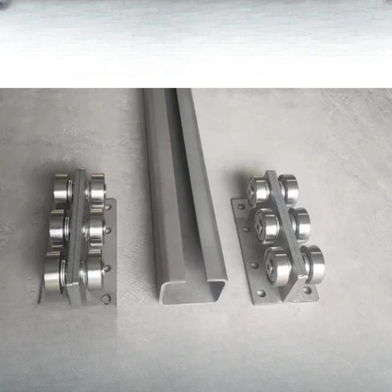 

Load-bearing 2 tons 304 stainless steel translational skylight guide rail pulley width 6 cm, non-rusty ground rail