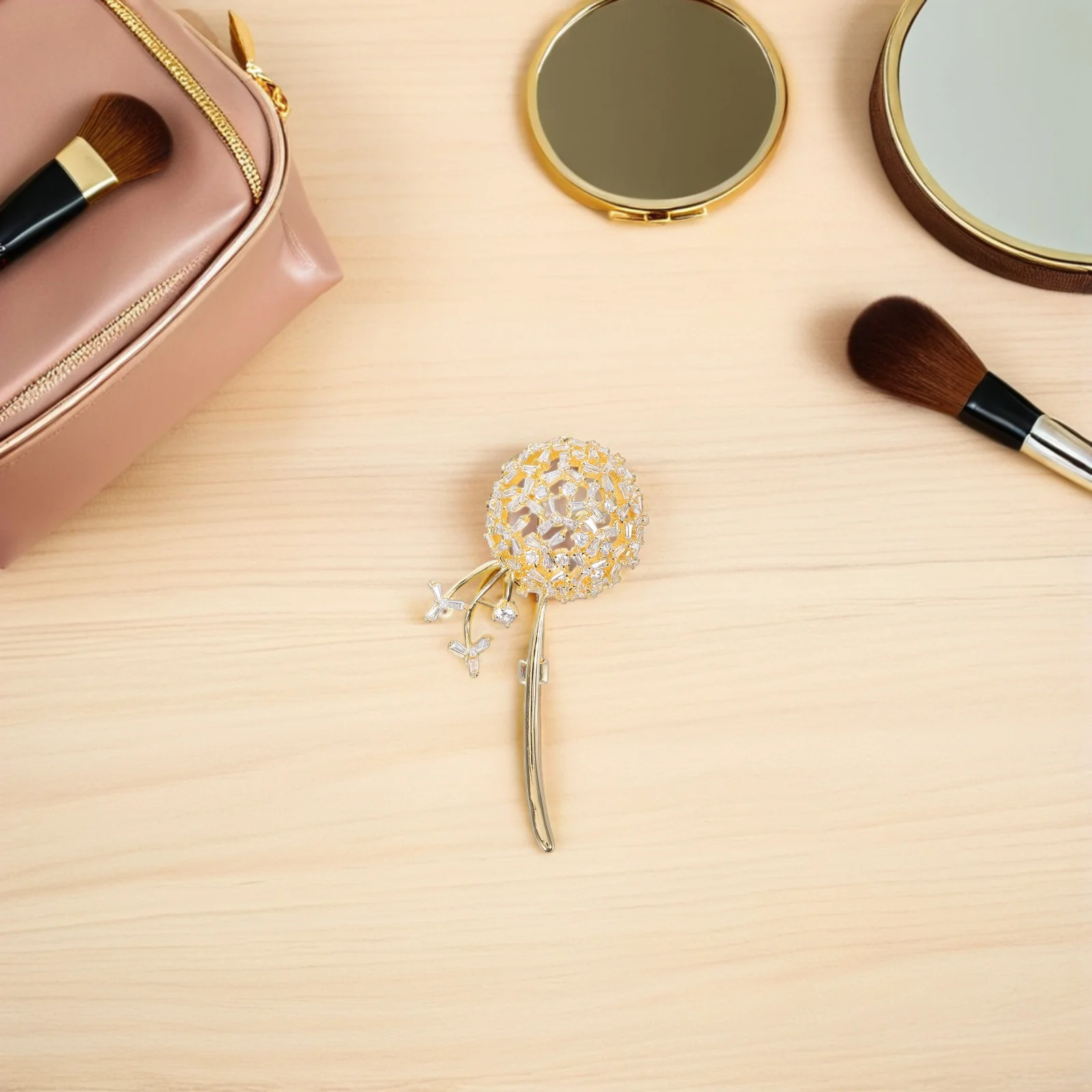 

Zirconia Brooch Elegant Lapel Pin For Women Dress Shirt Cardigan Clip Sweater Shawl Accessory