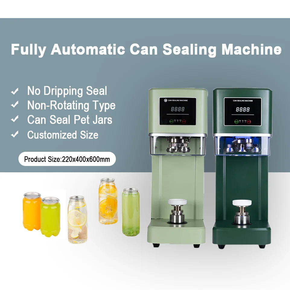 Full Automatic Pop Can Sealing Machine Bubble Tea Soda Stainless Steel Can Sealer Machine With CE Certification