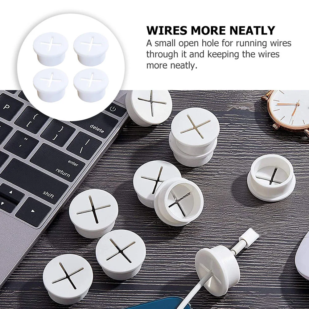 

15pcs Dust For Cable Wire Hole Organizer Desk Rubber Cord Pass Through Cable Wire Grommet Furniture Grommet Cord