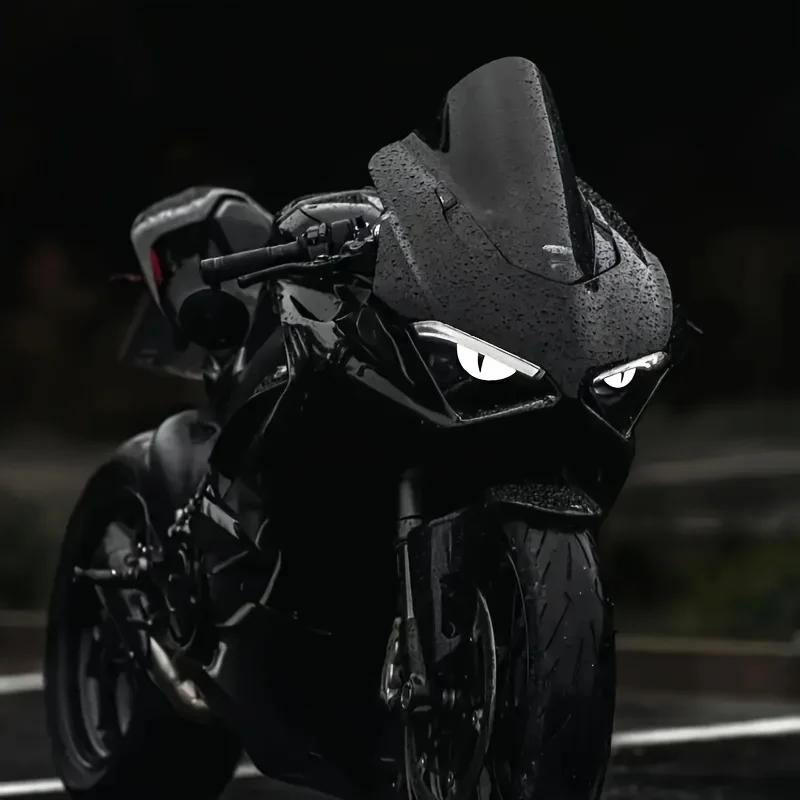 Shark Demon Eye Car Vinyl Decals 2PCS Evil Eye Stickers Waterproof Auto Window Body Motorcycle Helmet Custom Decoration