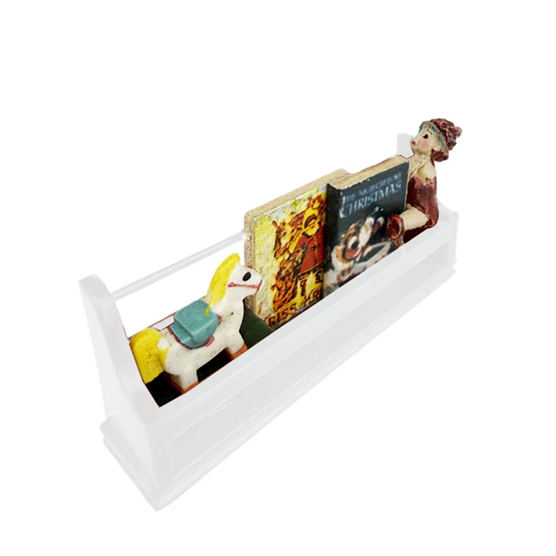 1Pc 인형집 미니 신문꽂이 1:12 벽장 책장 모델 인형집 미니어처 장식 장난감 액세서리-장난감