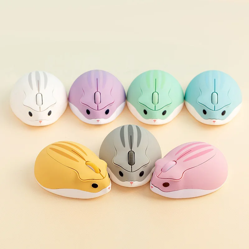 Cute Wireless Mouse 2.4GHz Ergonomics Portable Hamster Silent Mouse High Precision USB Receiver Small Convenience Office Mouse