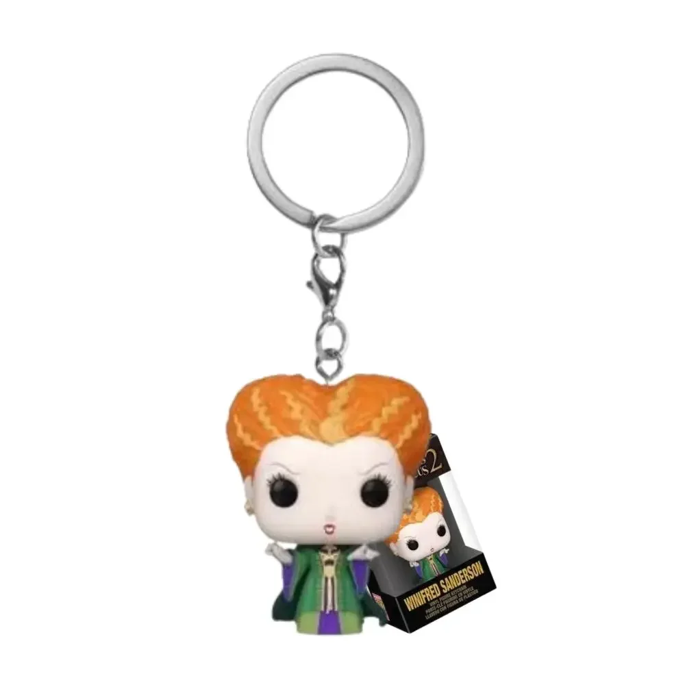 Pocket  Keychain Hocus Pocus Mary Winifred Sarah Sanderson Mad Hatter Model Toys for Children Christmas Gift