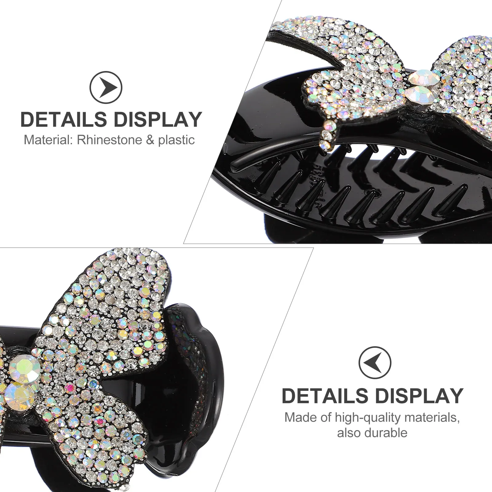 إكسسوارات حجر الراين مشبك كاجوال جميل بمخلب سباركلي لدبابيس كعكة الشعر السميك للفتيات والنساء وحفلات الزفاف للاستخدام اليومي للشعر