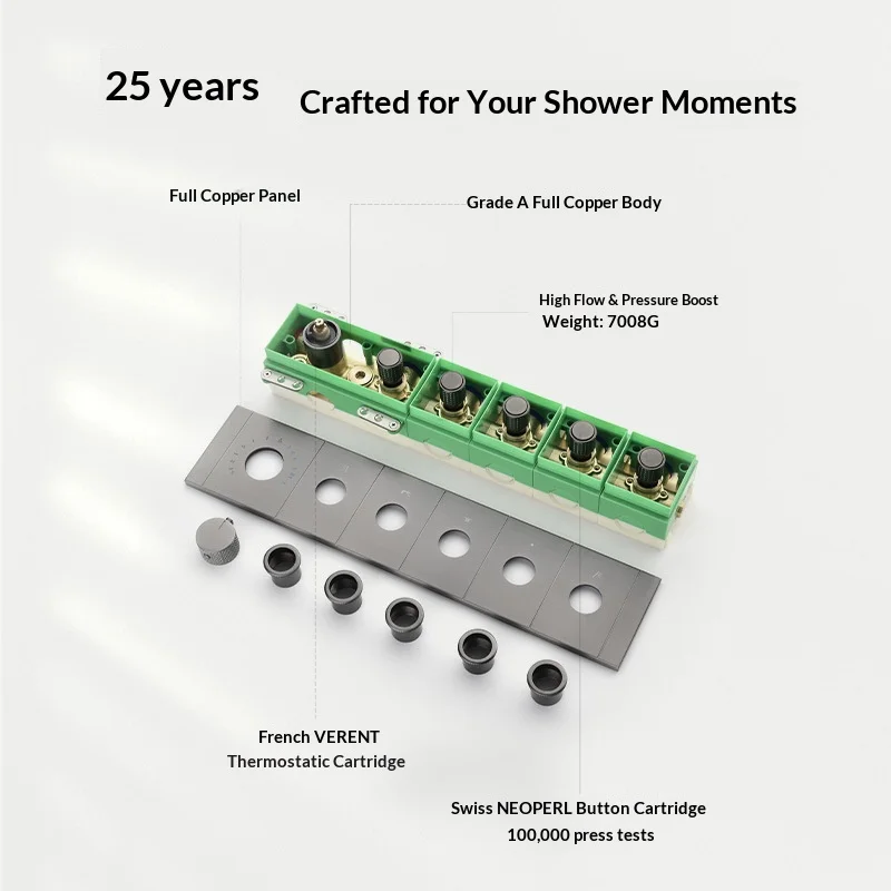 Shower Set 600x400mm Canopy Multifunctional LED Concealed Embedded In-wall Ceiling Shower System