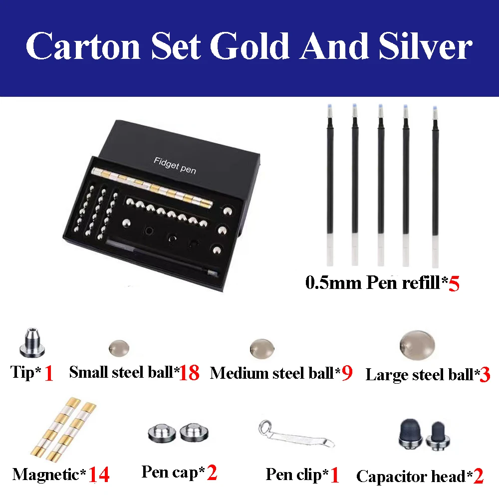 34/55Pcs/Set Magnetic Polar Pen Metal Magnet Modular Think Ink Toy Stress Fidgets Antistress Focus Hands Touch Pen Erasable Gift