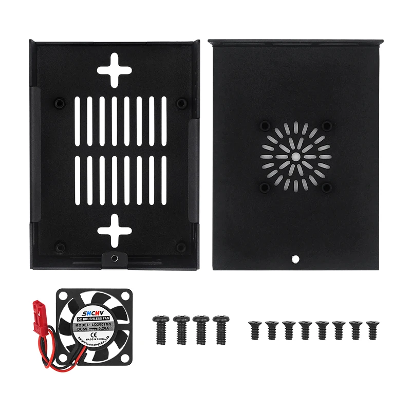 New Orange Pi 3B Metal Case Black Aluminum Shell Optional With Cooling Fan/Antenna For After May 2024 New Versoin Orange Pi 3B
