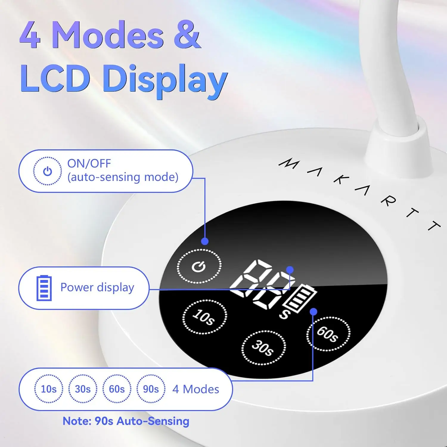 Makartt UV-Nagellampe, tragbar, wiederaufladbar, LED-Licht mit Sensor für Nagelverlängerung, Gelpolitur, Strass-Kleber, Gel-Blitzheilung