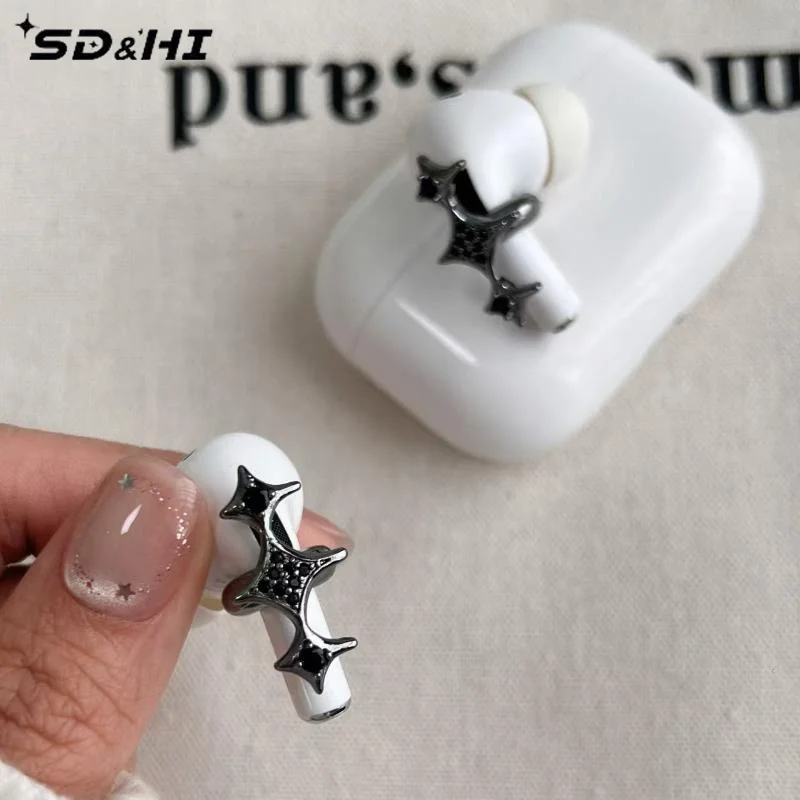 1Pcs Personalized Metal Starry Earhook Earphone Decor Earphone Clip Accessory DIY Headphone Decoration