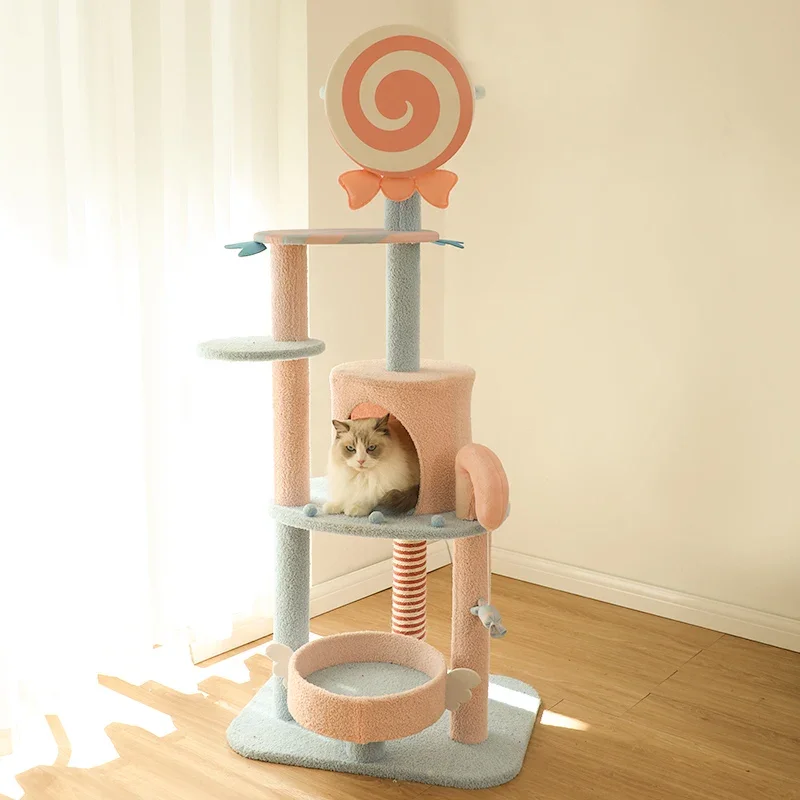 

Cat climbing frame, nest tree, integrated frame, stable toys, universal in all seasons, large and not occupied