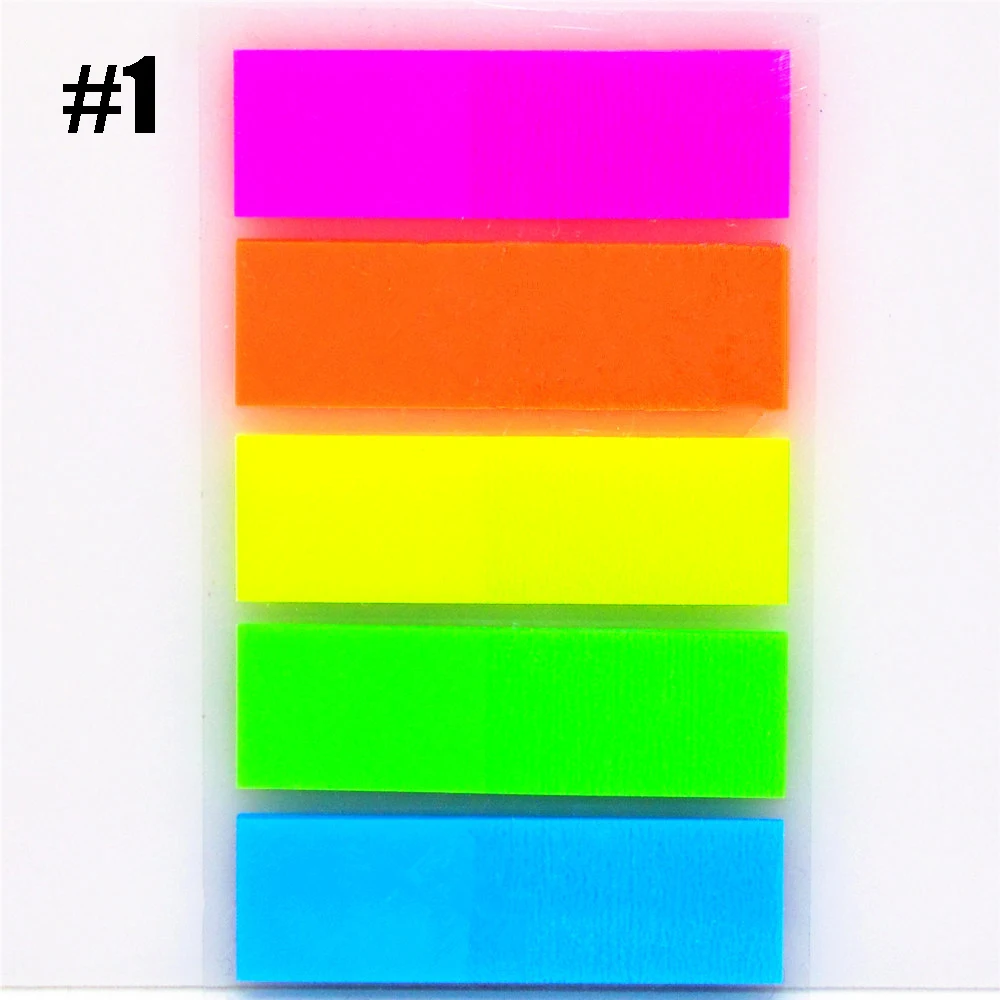 Fluorescent Color Memo Pads Index Tags Sticky Notes Bookmark Stickers Office School Supplies Note Stickers