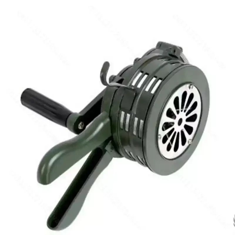 Hand Crank Metal Siren Horn, Manual Emergency Alarm, Air Raid Safety Warning Device for Outdoor Survival & Emergency Rescue