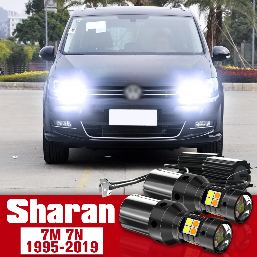 

2x LED Accessories Dual Mode Turn Signal+Daytime Running Light DRL For VW Sharan 7M 7N 1995-2019 22009 2010 2011 2012 2013 2014