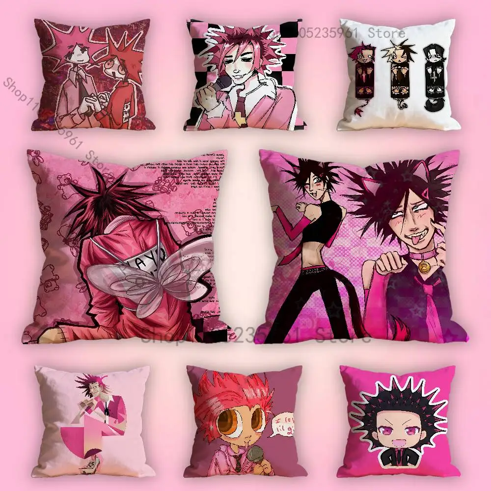 

J-Jimmy Chibi Print Polyester Pillow Case for Valentine gift Home Sofa Cushion Cover Decoration Custom