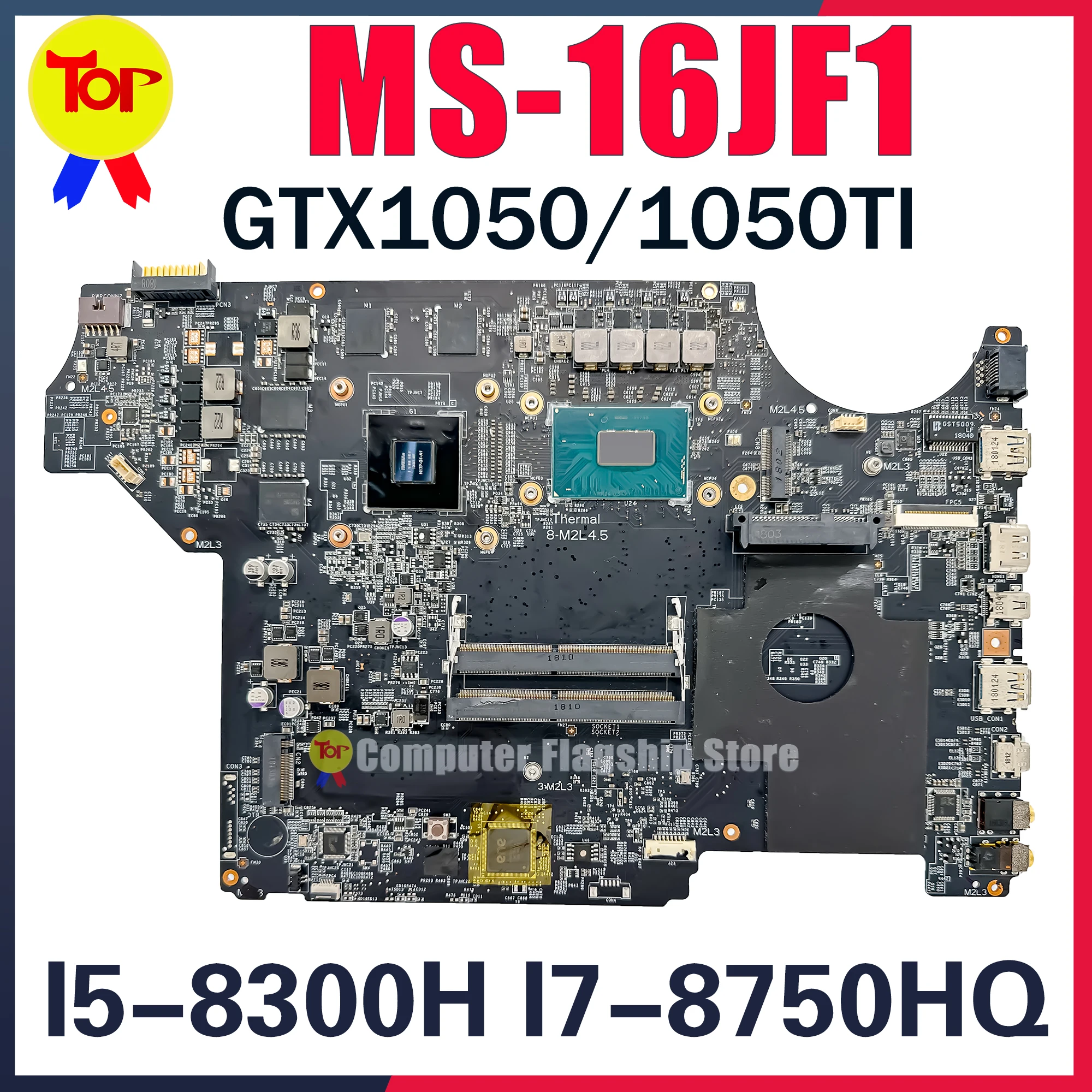 

Материнская плата для ноутбука MSI MS-16JF1 PE62 GV62 MS-16JF GTX1050 GTX1050TI, материнская плата 100% Testd, быстрая доставка