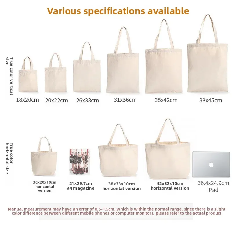 Bolso de mano de lona personalizable, bolso de compras de un solo hombro, anuncio para estudiantes, bolso con logotipo de mano en blanco, bolsas de mano del fabricante de China