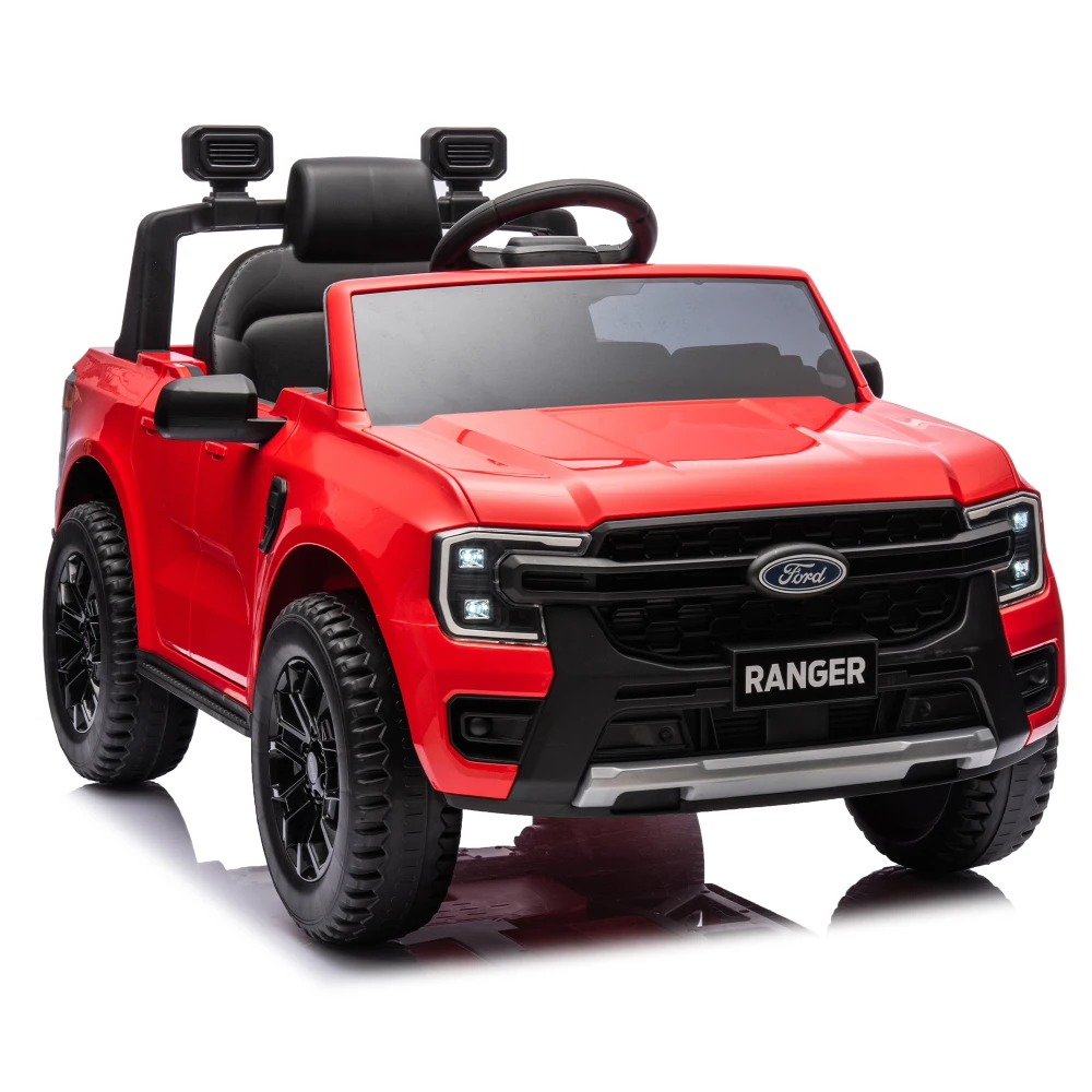 Voiture télécommandée pour enfants avec parents, Ford Ranger,2 roues motrices, suspension de roue arrière, démarrage bas, éclairage de sauna, klaxon, MP3, 12V