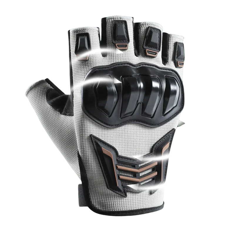 

Мотоциклетные перчатки унисекс, новые четырехсезонные нескользящие велосипедные перчатки с половиной пальца для тренировок на открытом воздухе, дышащие защитные перчатки для верховой езды