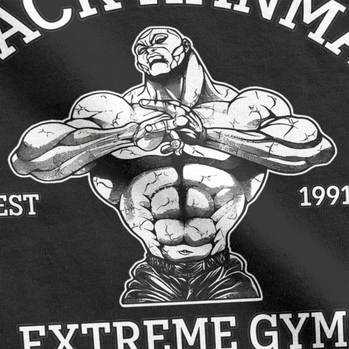 Baki The Grappler Jack Hanma Gyms T Shirt Men Women 100% Cotton Vintage T-Shirts Aesthetic Arts Anime Tee Shirt Tops Plus Size