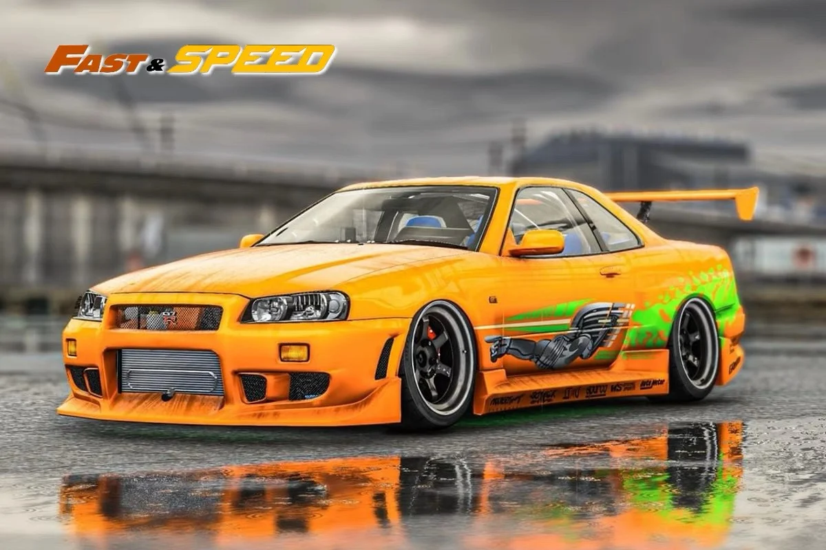 車の合金スカイライン,高速,GT-R r34 z-tune,1:64 - AliExpress 26