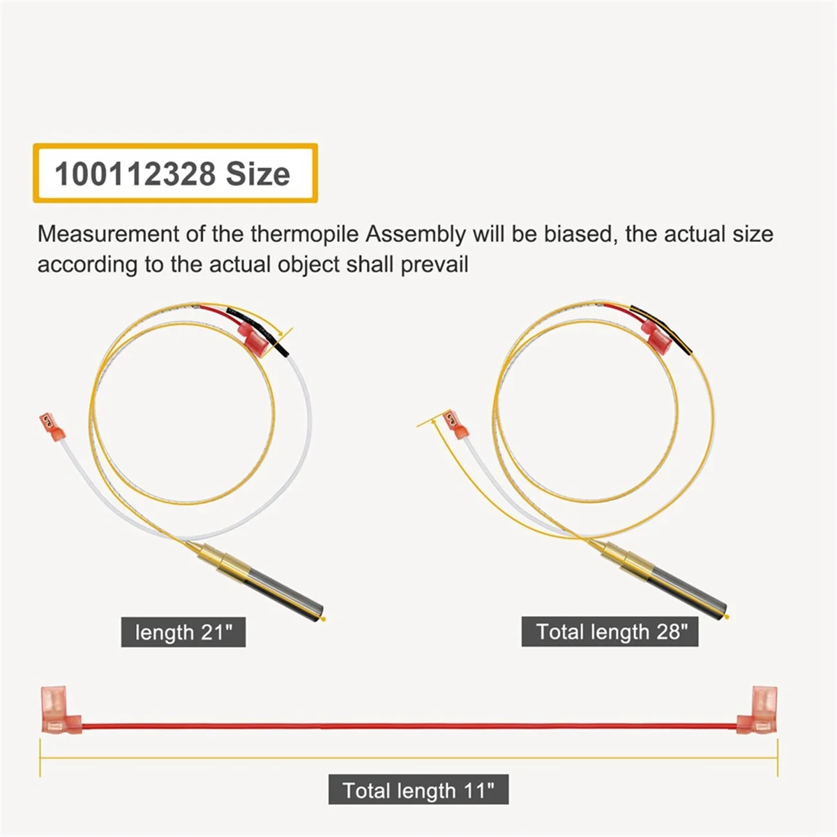 100112328 Thermopile Assembly 21Inch Compatible Water Heater, 750 Millivolt Thermopile Replacement Kit